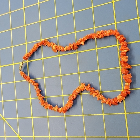 Reddish Seashell Necklace 16" Beach Sea - Picture 1 of 4